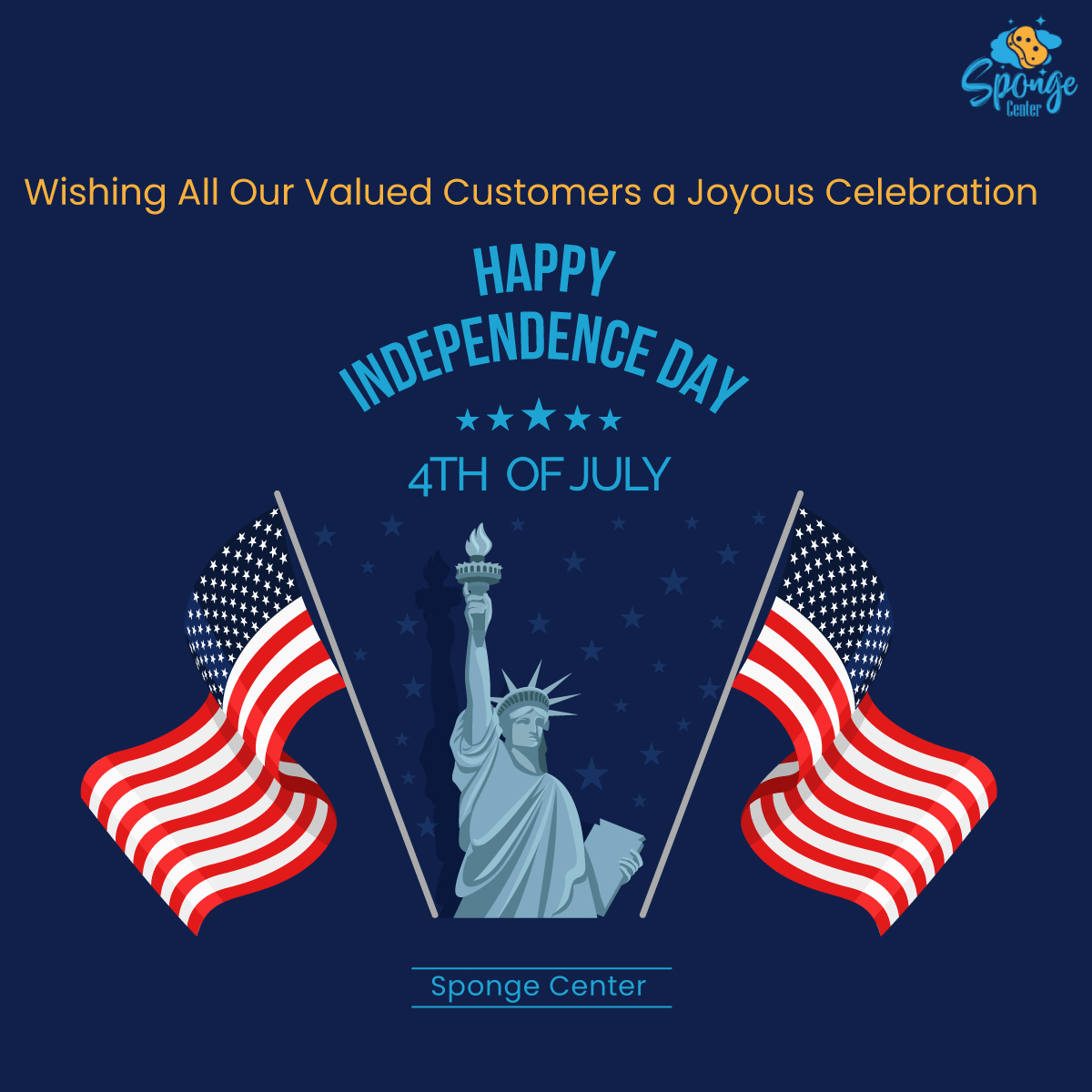 CenterSponge's tweet image. Sponge Center wishes all our valued customers a joyous celebration over the extended weekend. Happy 4th of July!

#SpongeCenter #Tile #Grout #Sponges #CleanSponges #FoamSponge #shopsmall #smallbusiness #quality #konjacsponges #independenceday #4thofjuly #4july #4july🇺🇸