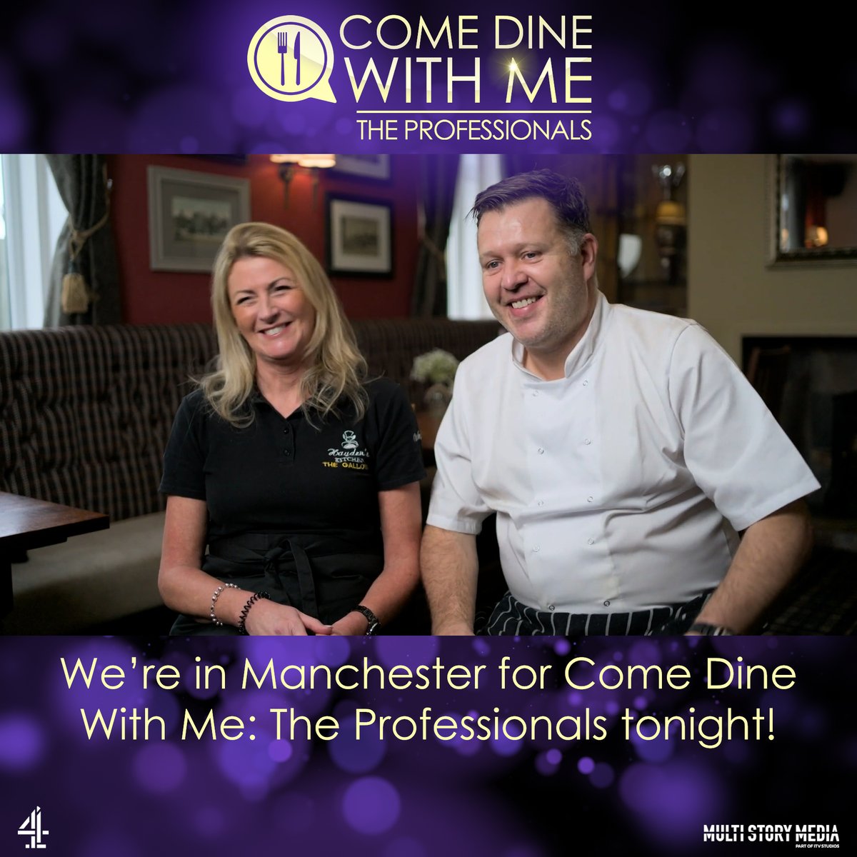 ComeDineWithMe's tweet photo. 🐝 Hello Manchester, the professionals are here! See how Hayden's Kitchen, Amma's Canteen and Waterside get on in tonights programme at Channel 4 and All4 at 5pm! https://t.co/ZjUkDlTPAZ