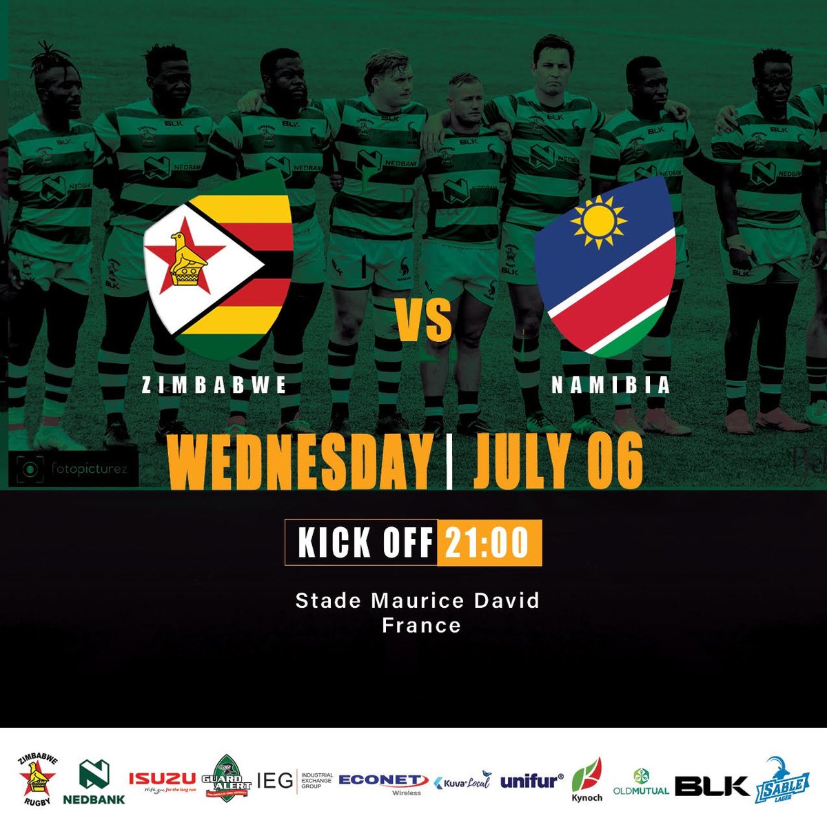 🗣️Broadcast Alert!!!!! Zimbabwe Sables Vs Namibia Coming back from picking up a great win, Sables are back in the office as they prepare to meet Namibia in the semi-final. The road to #RWC2023 continues!!!!! #ZimRugby #RWCQualifiers #BackaSable