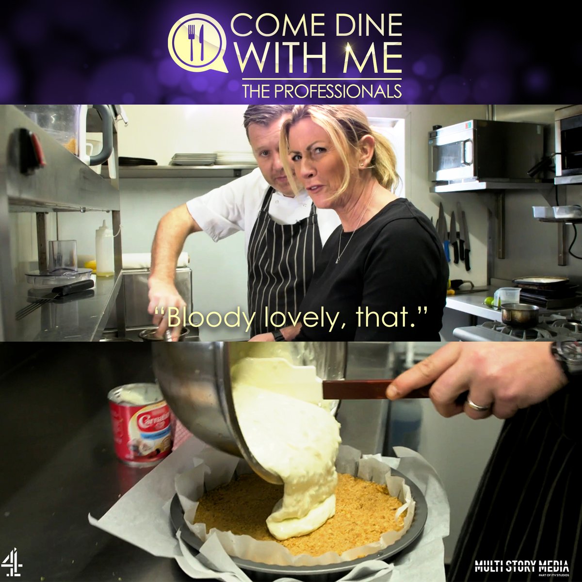 ComeDineWithMe's tweet photo. 🍽️ Seal of approval from the team at Hayden's Kitchen! Watch how they get on at #ComeDineWithMeTheProfessionals at 5pm on Channel 4 and All4! https://t.co/Uso8OMHoSD