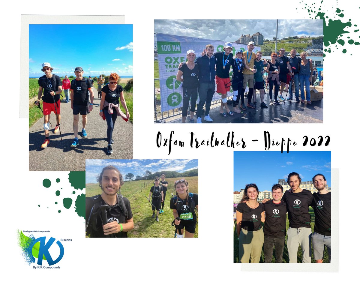 Our journey to get rid of #plasticpollution is a long one, so let's make a kick for it! KIK Compounds has been proud to participate to the #Oxfam #Trailwalker,where we walked 100 km to increase awareness about the importance of replacing traditional #plastics with #eco solutions!