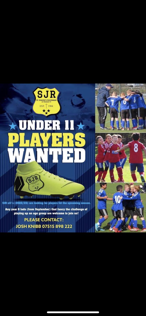 InnWoodhouse's tweet photo. Under 11 players wanted see below 👇 https://t.co/eS9TaHngXw