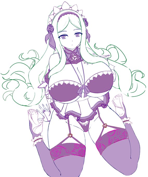 ポケモンのカトレアのラフがほぼ完成。 