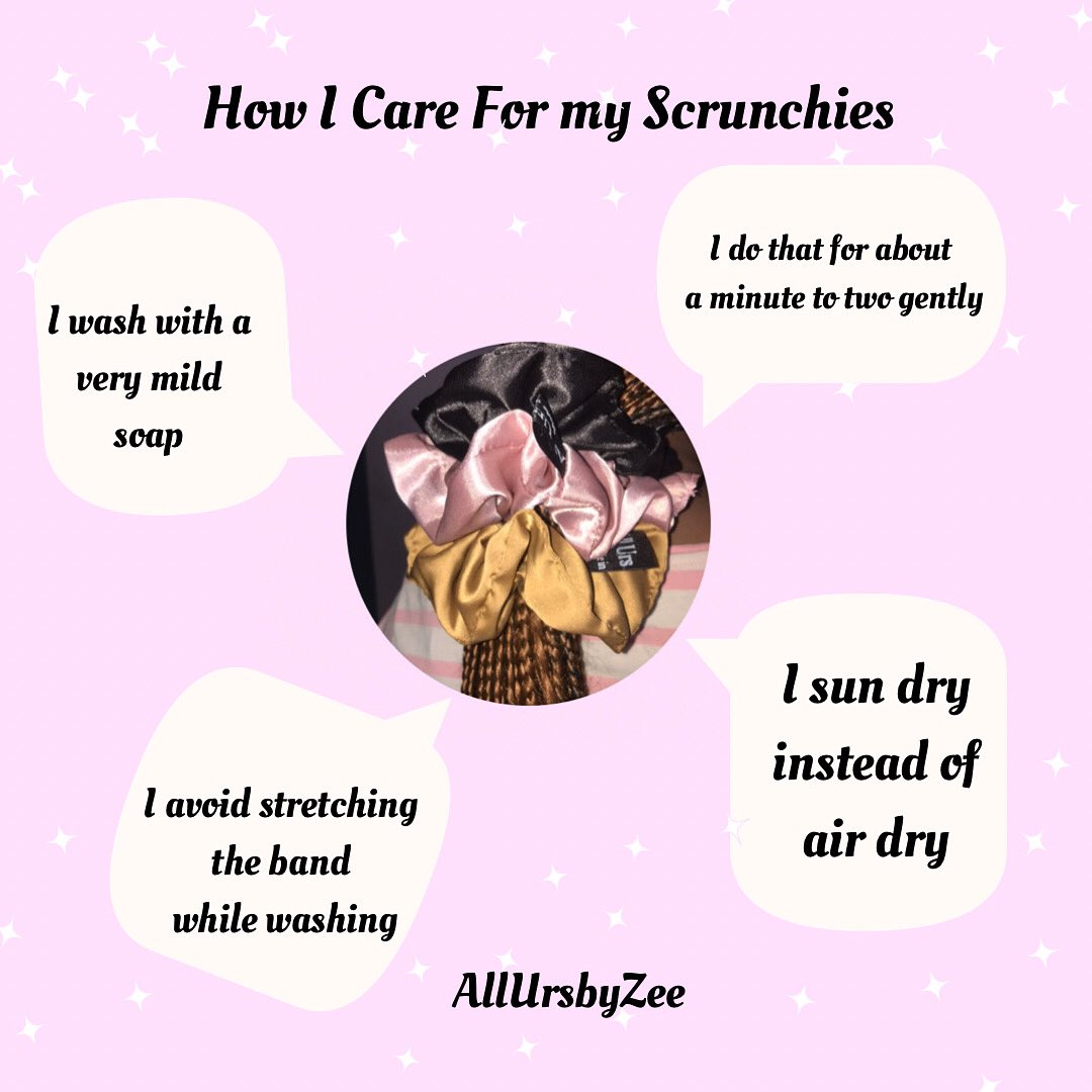 allursbyzee's tweet photo. Caring for things you use the right way is very important in maintaining them #scrunchies https://t.co/0jRVeqS3Am