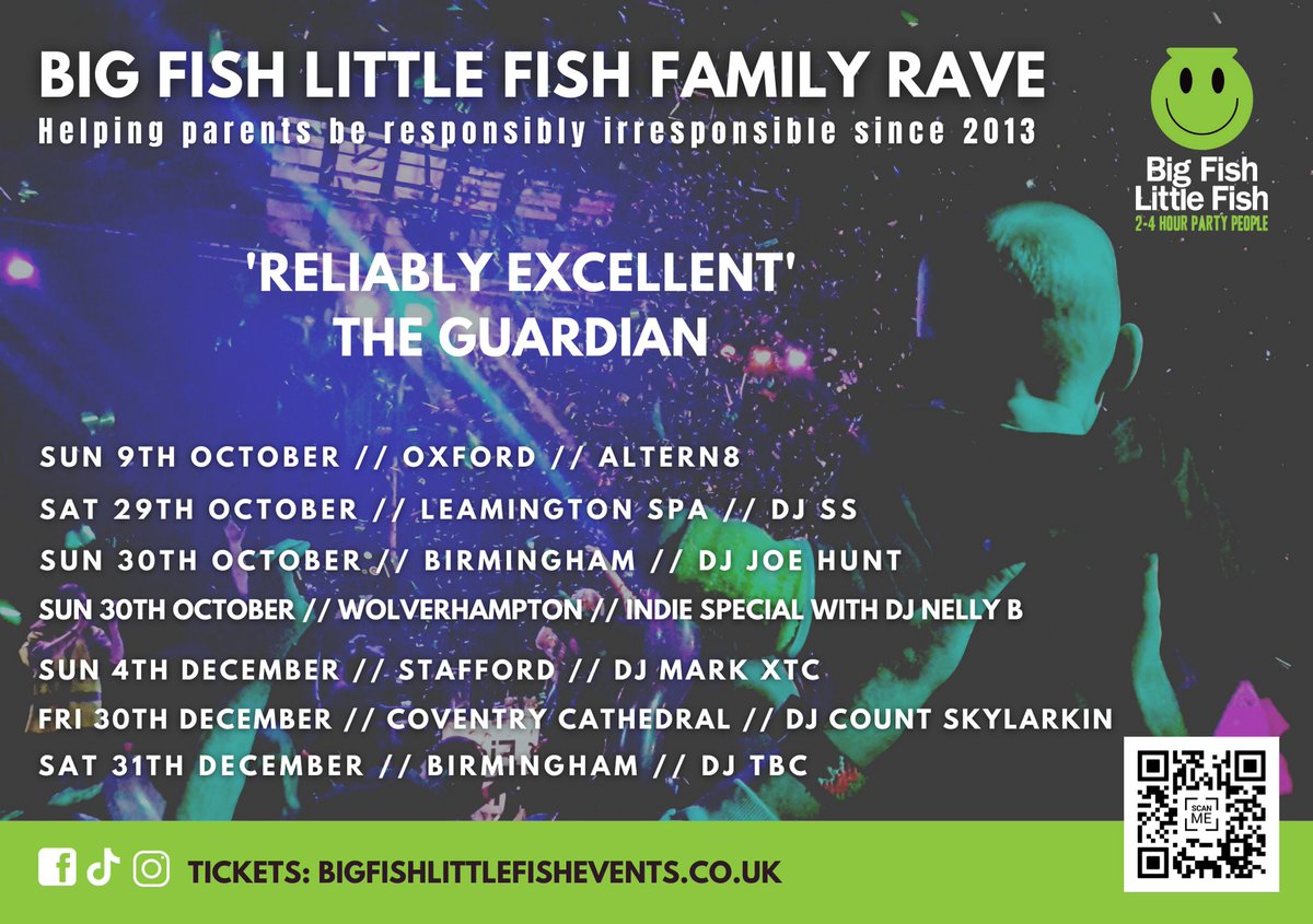 Big Fish Little Fish (@bflfevents) on Twitter photo 📢 Autumn events for West Midlands, Oxford and Stafford are now on sale! 📢
<a href="/WeAreAltern8/">Altern 8</a> in brewery <a href="/tapsocialbrew/">Tap Social Movement</a>
<a href="/joehuntdj/">Joe Hunt</a> <a href="/Nightingaleclub/">Nightingale Club</a>
<a href="/djssformation/">Djss❤️.</a> <a href="/assemblyleam/">Assembly Leamington</a>
Indie special, Wolves
<a href="/djmarkxtc/">Mark XTC</a> Couture, Stafford
<a href="/CountSkylarkin/">Count Skylarkin</a> Coventry
eventbrite.co.uk/o/big-fish-lit… 📢 Autumn events for West Midlands, Oxford and Stafford are now on sale! 📢
<a href="/WeAreAltern8/">Altern 8</a> in brewery <a href="/tapsocialbrew/">Tap Social Movement</a>
<a href="/joehuntdj/">Joe Hunt</a> <a href="/Nightingaleclub/">Nightingale Club</a>
<a href="/djssformation/">Djss❤️.</a> <a href="/assemblyleam/">Assembly Leamington</a>
Indie special, Wolves
<a href="/djmarkxtc/">Mark XTC</a> Couture, Stafford
<a href="/CountSkylarkin/">Count Skylarkin</a> Coventry
eventbrite.co.uk/o/big-fish-lit…