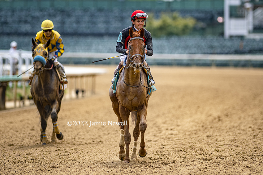 wowhorse's tweet photo. RATTLE N ROLL, with @b_hernandezjr up, winning the American Derby at @ChurchillDowns for trainer @KennyMcPeek. 2nd stakes win for this son of Connect, including the G1 @claibornefarm Breeders' Futurity. https://t.co/1RDt34WbJ6