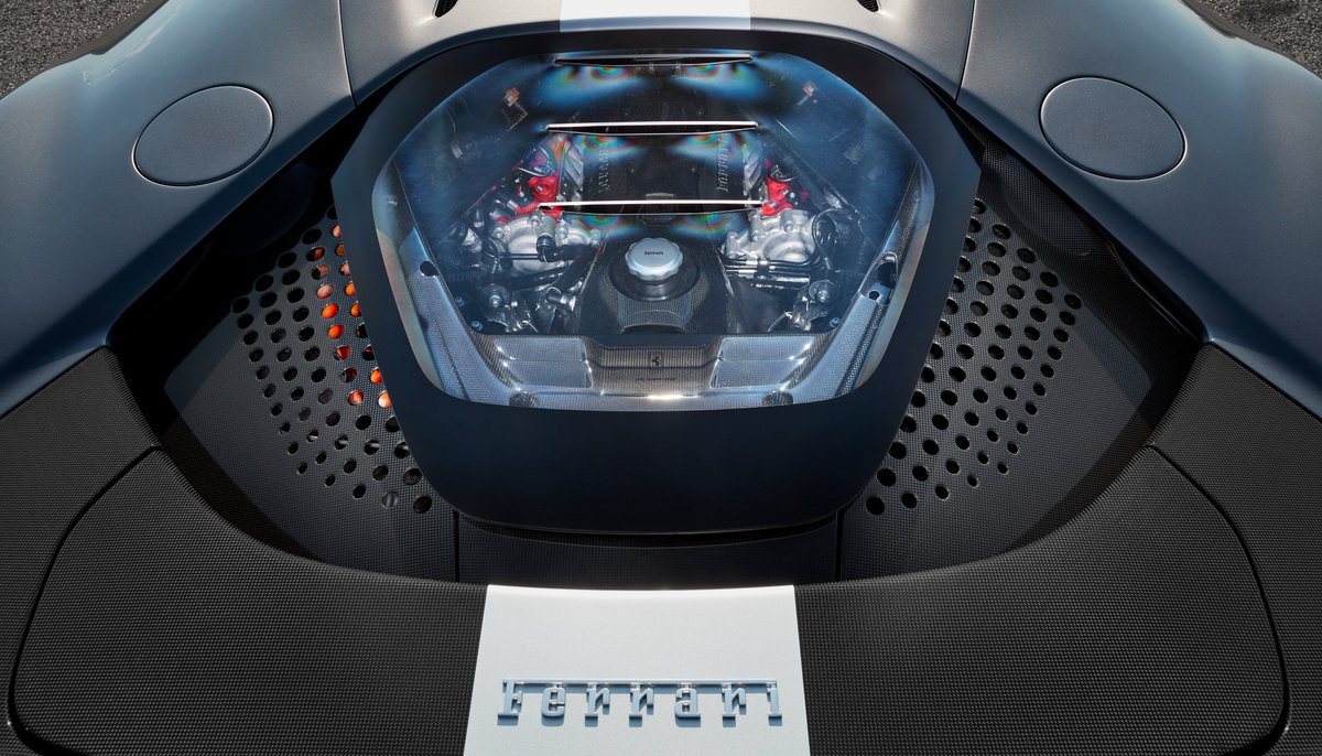 Ferrari's tweet photo. Future-forward design, unprecedented performances and a V8 plug-in hybrid electric engine (the first series production PHEV).
#Ferrari https://t.co/eF0GHOGn0v