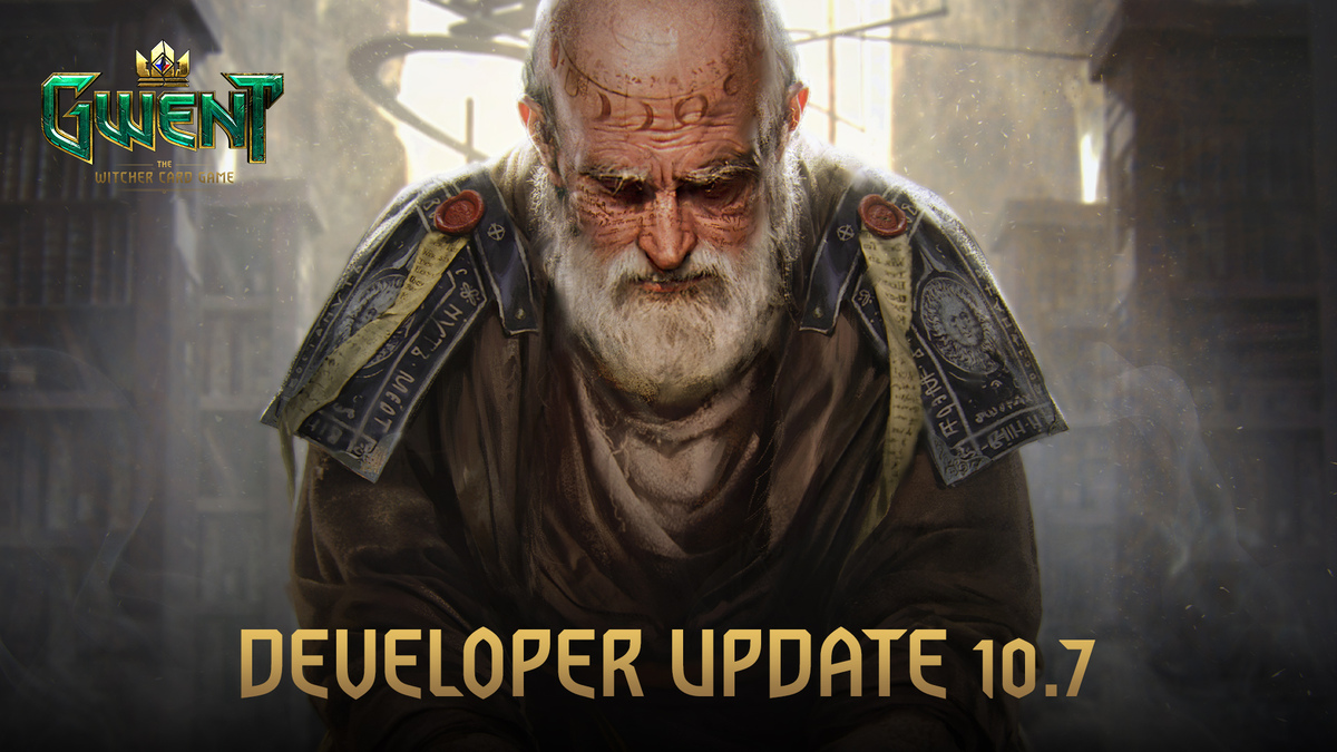 PlayGwent's tweet photo. Update 10.7 Patch Notes are now available including the Developer Update from yesterday's GWENT Open!

📺 Developer Update: https://t.co/gxVRFXMADh

📝 Full Patch Notes: https://t.co/FCNud6YV63 https://t.co/nTO5McilXg
