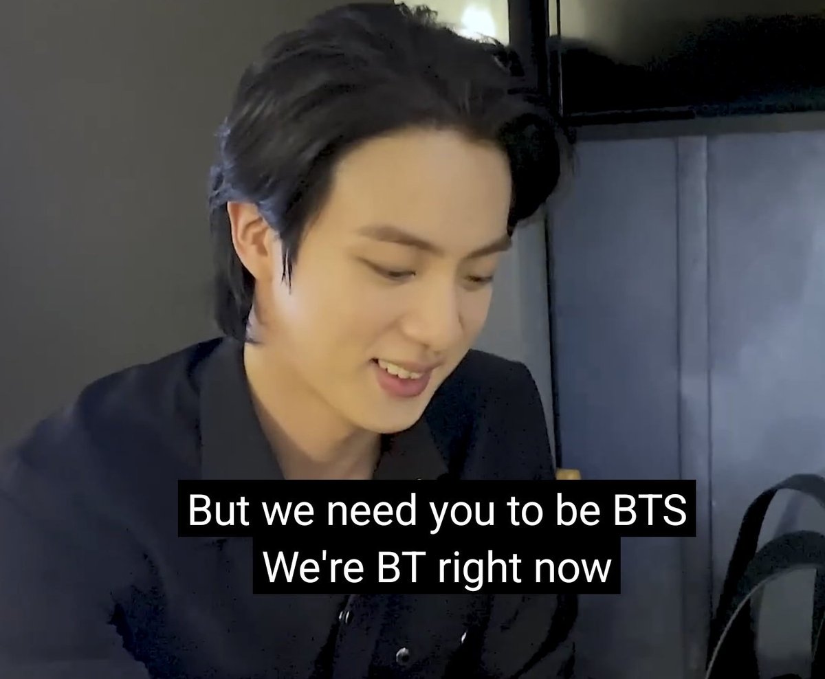 jimin saying without jin, they are BT and incomplete :(