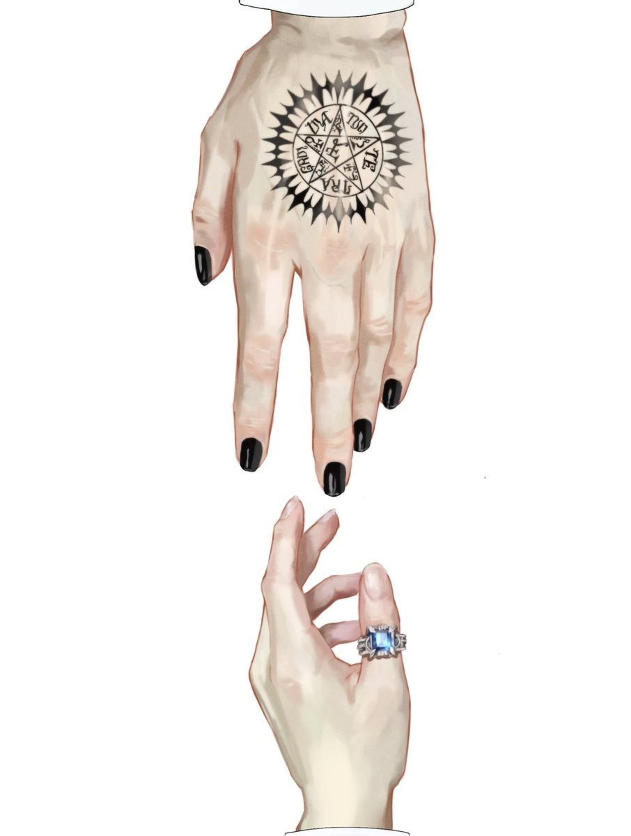 black nails jewelry white background hand tattoo ring simple background male focus  illustration images