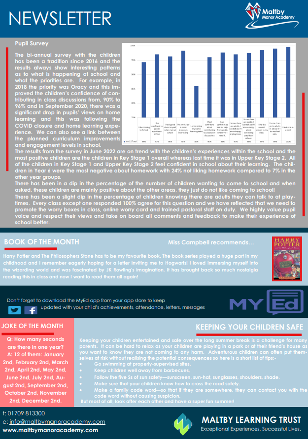 July Newsletter - to download a copy please visit the website - maltbymanoracademy.com/attachments/do…