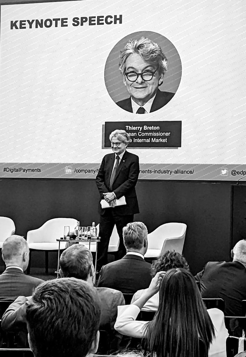 paytechdiplomat's tweet photo. The 🥈 anniversary of EDPIA, with the participation of Commissioner Breton&amp; Commissioner Gentiloni, the top leadership of the member companies, was a real success. #EDPIA today is not only the #voice of trusted European PsPs,but a family with common objectives and a shared vision https://t.co/yAfbr6ZGlG