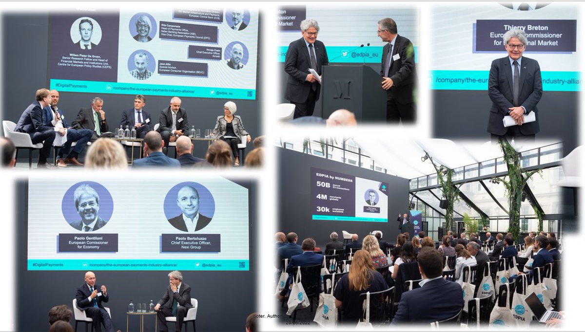 paytechdiplomat's tweet photo. The 🥈 anniversary of EDPIA, with the participation of Commissioner Breton&amp; Commissioner Gentiloni, the top leadership of the member companies, was a real success. #EDPIA today is not only the #voice of trusted European PsPs,but a family with common objectives and a shared vision https://t.co/yAfbr6ZGlG