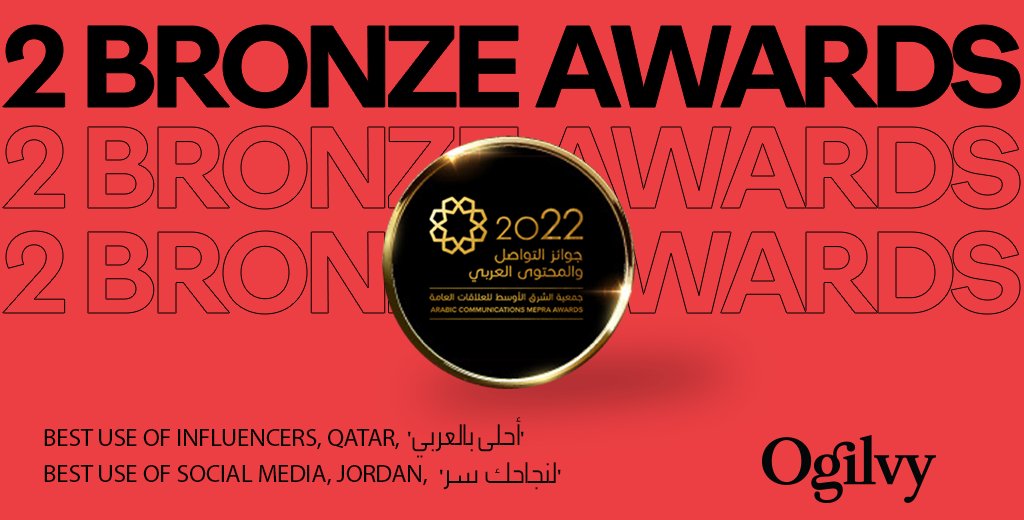 The inaugural Arabic Communications MEPRA Awards was a big success as our Qatar and Jordan teams grabbed six awards, including another Gold for Qatar. Congratulations to our PR community across MENA, and thank you to our clients for the opportunity to do great work with purpose.