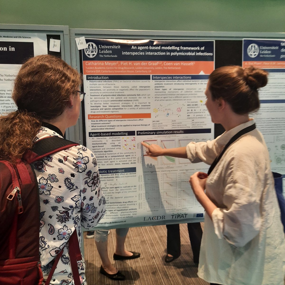 Cathi Meyer (ESR15, @cathi_meyer) and Anh Duc Pham (ESR6) presented their research during a poster session at the Bioinformatics &amp; Systems Biology Conference 2022 #BioSB2022 #TIPAT #AMR #personalizedmedicine <a href="/MSCActions/">Marie Skłodowska-Curie Actions</a> (1/3)