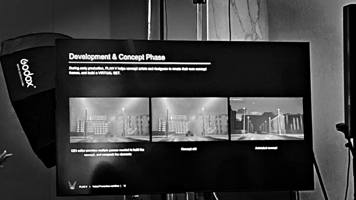 dgrpro's tweet photo. #ClwstwrVerse2022 3rd talk with @PaintingP studio about « plan V is for virtual pre-production », about how the studio researched and developed its virtual production film making tool, Plan V. #PreVisualisation #PlugIn @UnrealEngine #BlackMirror https://t.co/8UAMZuyb93