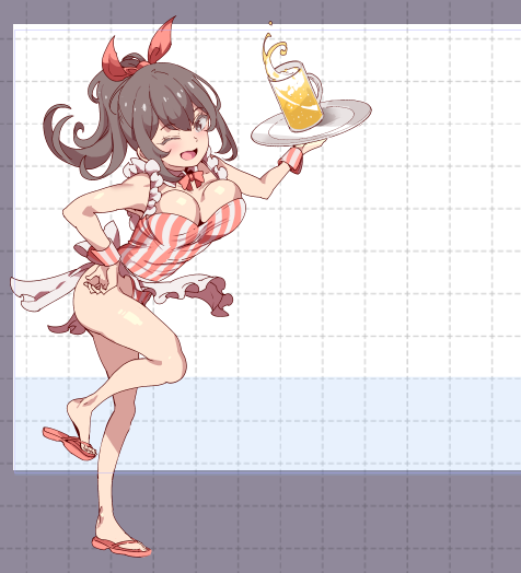 新作ゲームには、スターシステムでヤリチケのキャラも出るっす!
海の家Candy Perorin の看板娘の瑞希ちゃん 