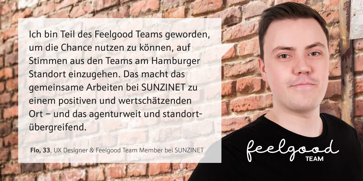 Wir haben @flolucht gefragt, was ihn dazu bewogen hat, Teil des Feel Good Teams zu werden? 
🤗 Hier ist seine Antwort →
🧡 Unser Feelgood Team ist jeden Tag für unsere Mitarbeiter da, um die Feedbackkultur aktiv zu halten.
Mehr zum Feelgood-Team 👉 szgmbh.link/RugA
