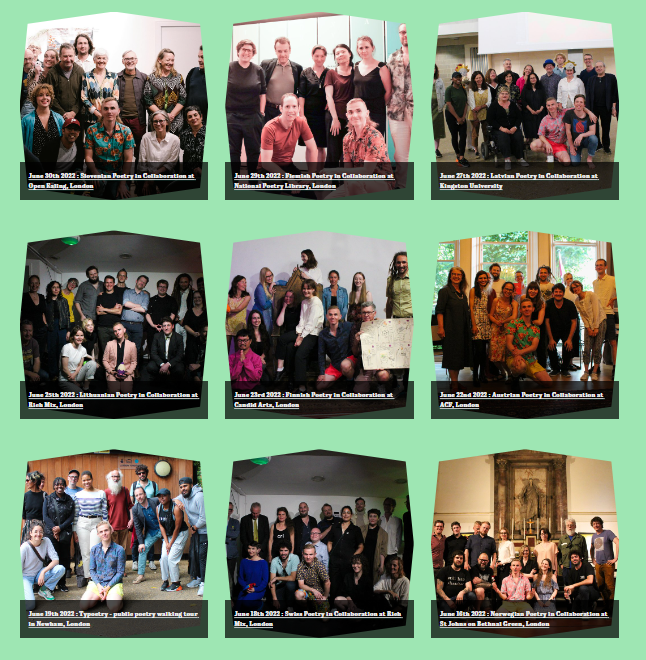 stevenjfowler's tweet photo. Holy moly, 11 events (!) into the @europepoetfest. It has been extraordinary. Without back patting, nearly 100 collaborative performances, 1000 people, there's never been a thing like it in the UK. Thanks to everyone who has been part of it. 3 more to come https://t.co/j1erQsvWs8 https://t.co/1ACzjFguWB