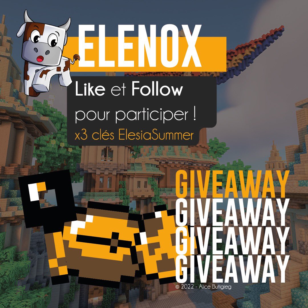 ElesiaSAS's tweet photo. 🏆 #Concours 🏆

Avec ce premier lundi de l’ElesiaSummer, nous vous organisons un concours sur Elenox afin d’obtenir 3 clés de la Box d’évènement de Juillet !

IP d’Elenox : https://t.co/B7AL2MXjxF

Pour participer :
- Follow @ElesiaSAS 
- Like ce post

T.A.S le 10/07 https://t.co/3DDP3ne4tR