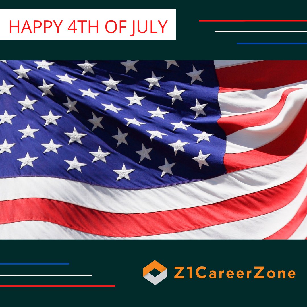 z1careerzone's tweet photo. Happy 4th of July from all of us at Z1CareerZone!

#career #careercoach #4thofjuly https://t.co/1TssqBlMJL