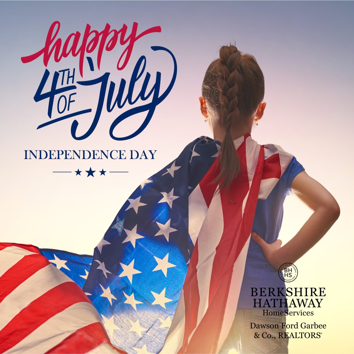Happy 4th of July from all of us at Berkshire Hathaway HomeServices Dawson Ford Garbee.

From beach bungalows to mountain retreats, city skyscrapers to country cottages. There’s no one way to call this country home, and that’s worth celebrating.