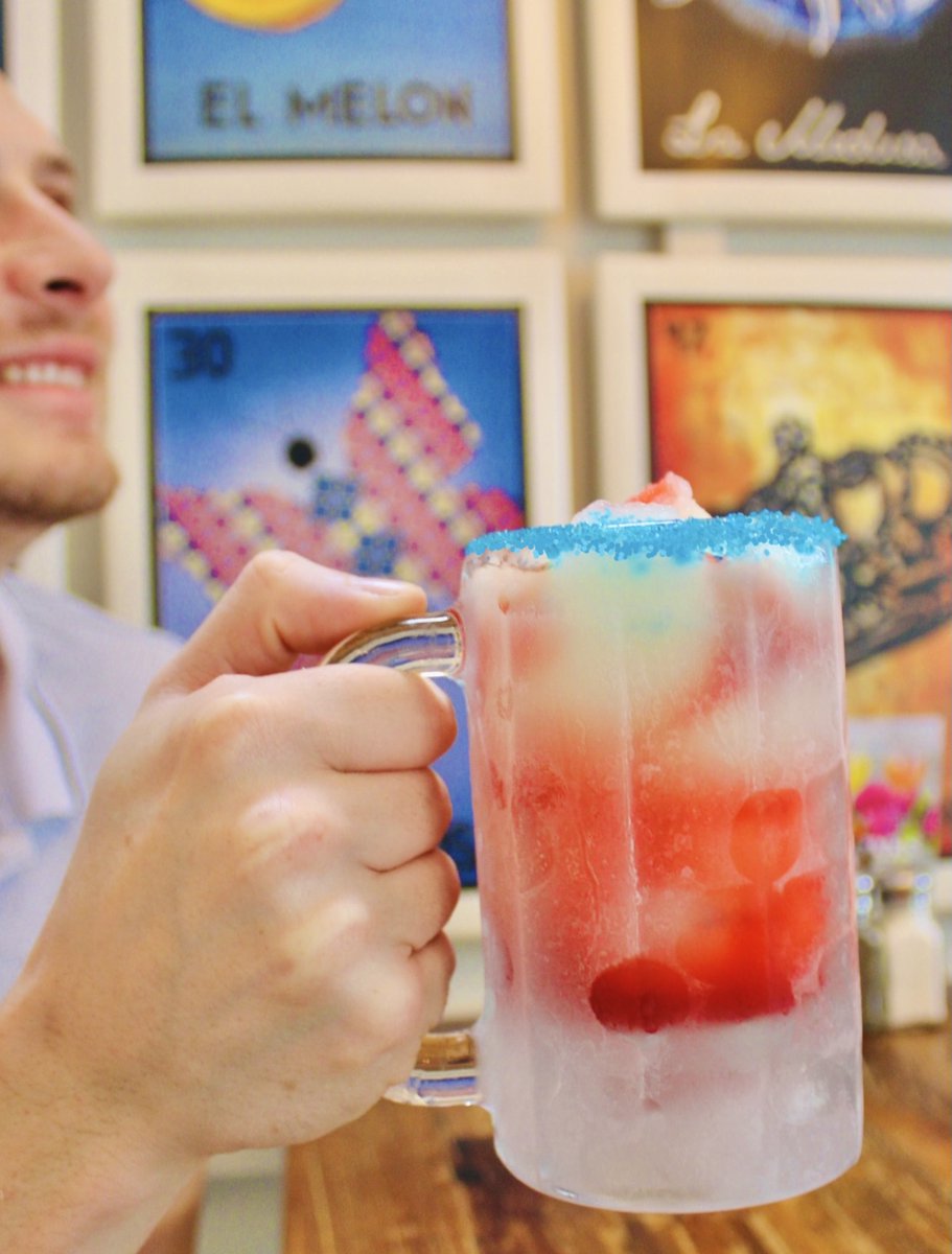 Blue_Goose's tweet image. RED, WHITE &amp;amp; BOOZY MARGARITA! Get our Strawberry Swirl Margarita for only $5 today!
 #bluegoosecantina #independenceday