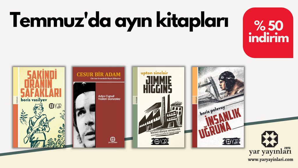 Ayın kitaplarında %50 indirim!⁠
⁠
#yaryayınları #indirim #ayınkitabı #ayınkitapları #kitap