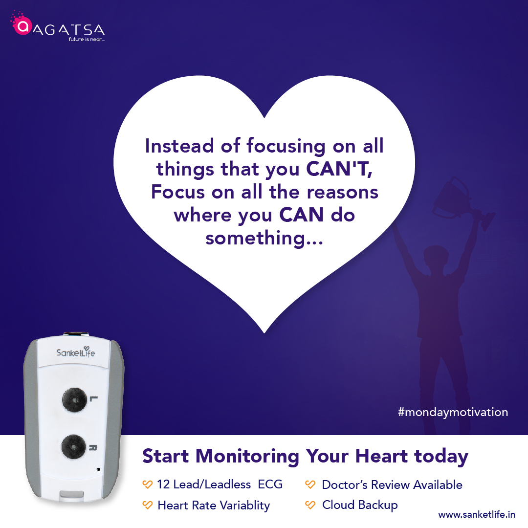 SanketLife's tweet photo. A healthy heart will give you the confidence to tackle and overcome any life problem.
So take care of it by monitoring it regularly with #Sanketlife
#ECG #hearthealth #regularmonitoring #healthyheart #motivation #motivationmonday #cardiachealth https://t.co/siXWoHx303
