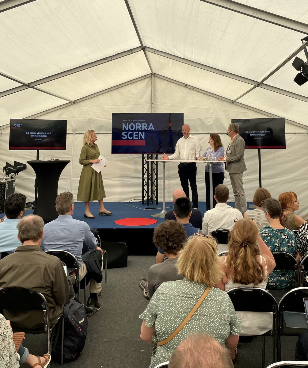 ”Det jag är mest oroad över är tempot. Vi måste få bygga den elproduktion som redan är på gång, som landbaserad och havsbaserad vindkraft. Sen kan även ett antal SMR:er komma på lite sikt”, säger Anna Borg på #LKAB #norrascen #almedalen #vattenfall