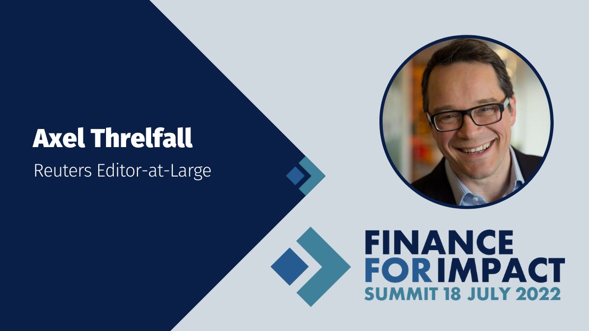 Looking forward to speaking at the Finance for Impact Summit on 18 July and engaging w/ FS leaders about investments that can deliver financial returns alongside generating social value. Register now to join the livestream: financeforimpact.com