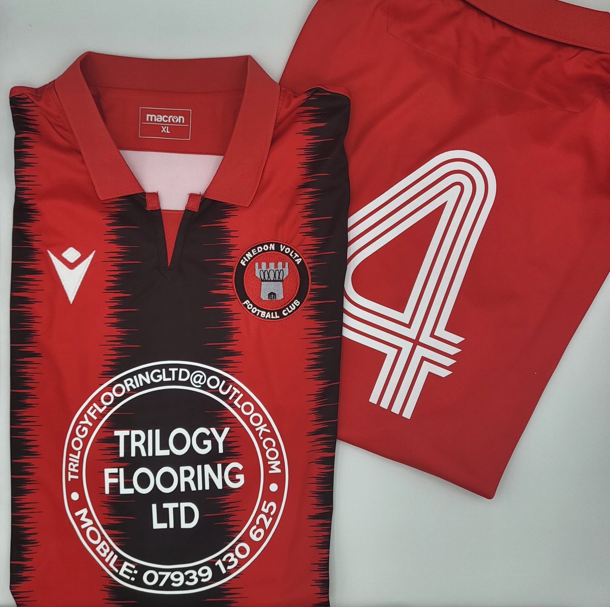 There's only one way to start off a new week and that's with an amazing brand new kit! Here we have a <a href="/MacronSports/">Macron</a> Miram Kit that has been completed for <a href="/finedonvolta/">Finedonvoltafc</a> sponsored by Trilogy Flooring ready for the new season ⚽️