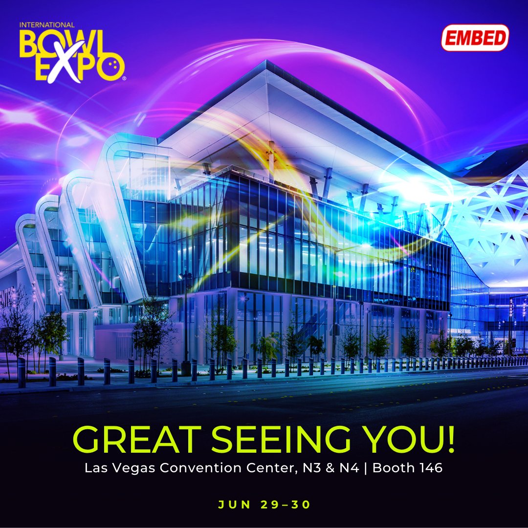 embedcard's tweet image. It was so good to see everyone again at Bowl Expo last week!

Thanks for taking the time to say hello, visit our booth, and experience our products. Can you guess where we are going next?
We are super excited, stay tuned!

#Bowl22 #EmbedEvents #TransformingFun