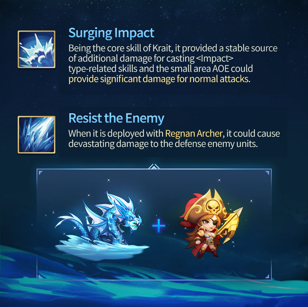 MightEra's tweet photo. Dear Lords,
How to better use Kraitβs skills? Deployed with which unit will it cause higher damage? Here are some digestible tips of Krait, and you can also share your opinions in the comment section. Your voice will be well heard!π₯³
#MMEOC #NewUnit #Krait https://t.co/nUjYGsJXMk