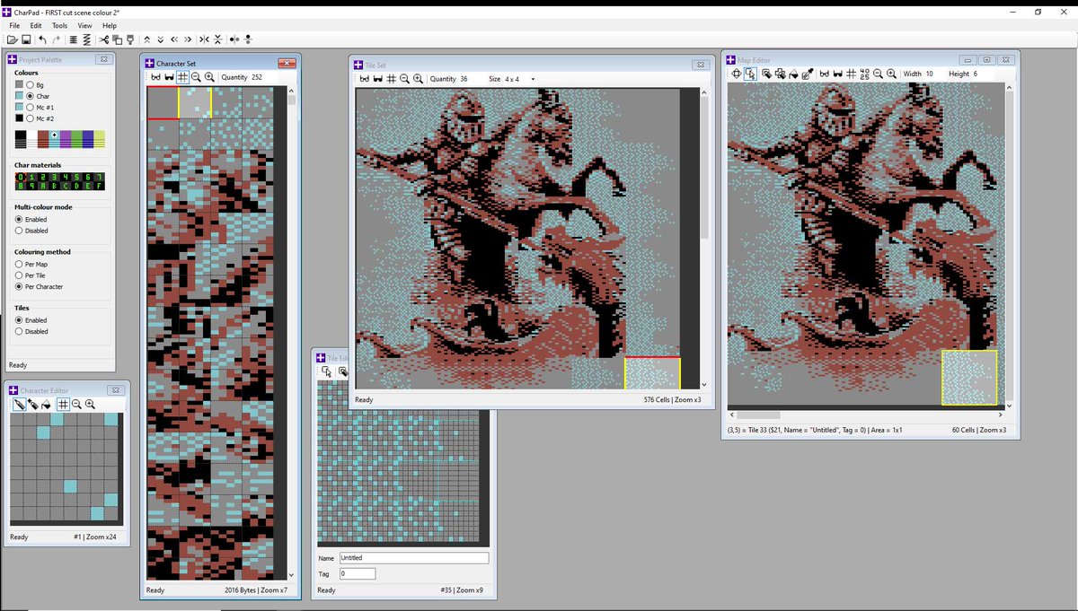 Working on some cut-scene art for Stoker on the Commodore 64

#c64 #gamedev #stoker #c64games #indiegame #indiedev #gamedevelopment #animation #dragon #platformer #gamedesign #pixelart #commodore64 #wip #gamedev #commodore