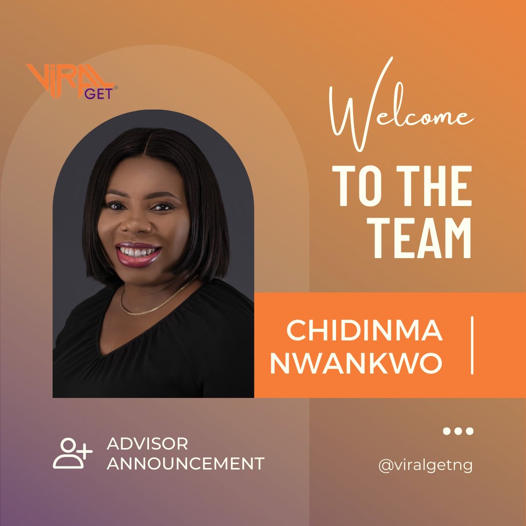 ViralGet_io's tweet image. We’re proud to welcome Chidinma Nwankwo to our advisory board. 

Working with her and drawing from her wealth of experience excites us ahead.

Welcome, Chidinma!

#ViralGetPlatform #influencermarketing #InfluencerTech #SaaS #Startup #MarTech
