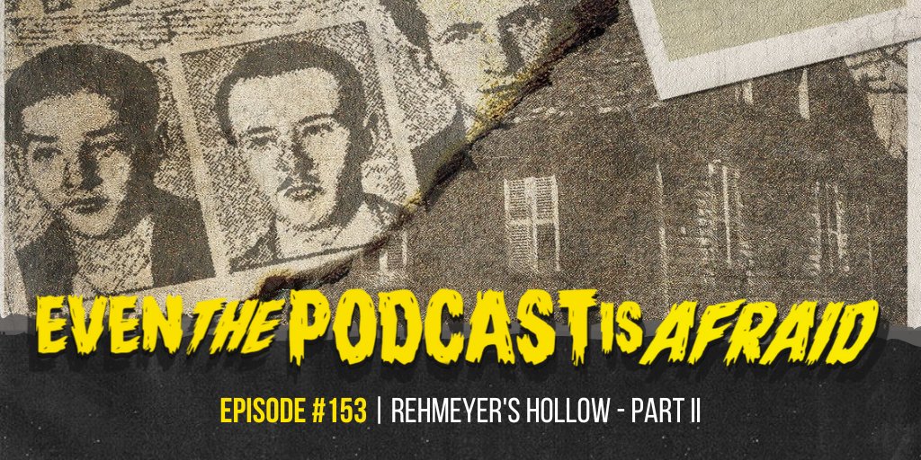 Even the Podcast is Afraid (@podcastafraid) on Twitter photo NEW episode is now available, Rehmeyer's Hollow - Part II, curses, witches, and murder.
👉solo.to/etpia to listen on your favorite #podcast listening app or watch at <a href="/CrimeandCon/">Crime and Conspiracy Network</a>
#MondayMorning #paranormal #comedy #crime NEW episode is now available, Rehmeyer's Hollow - Part II, curses, witches, and murder.
👉solo.to/etpia to listen on your favorite #podcast listening app or watch at <a href="/CrimeandCon/">Crime and Conspiracy Network</a>
#MondayMorning #paranormal #comedy #crime