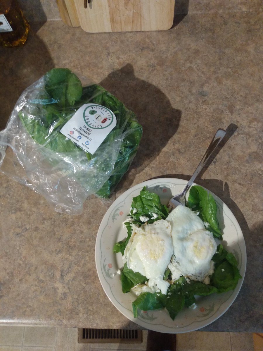 DrMaryHarrison's tweet photo. While I don't think I have a future in food photography, I can confirm that eggs with the spinach and basil from @piccolofarm is my new favourite breakfast. Their produce is fresh and delicious and the farm is run by the very best people. Check them out! https://t.co/smLpM4HfQD