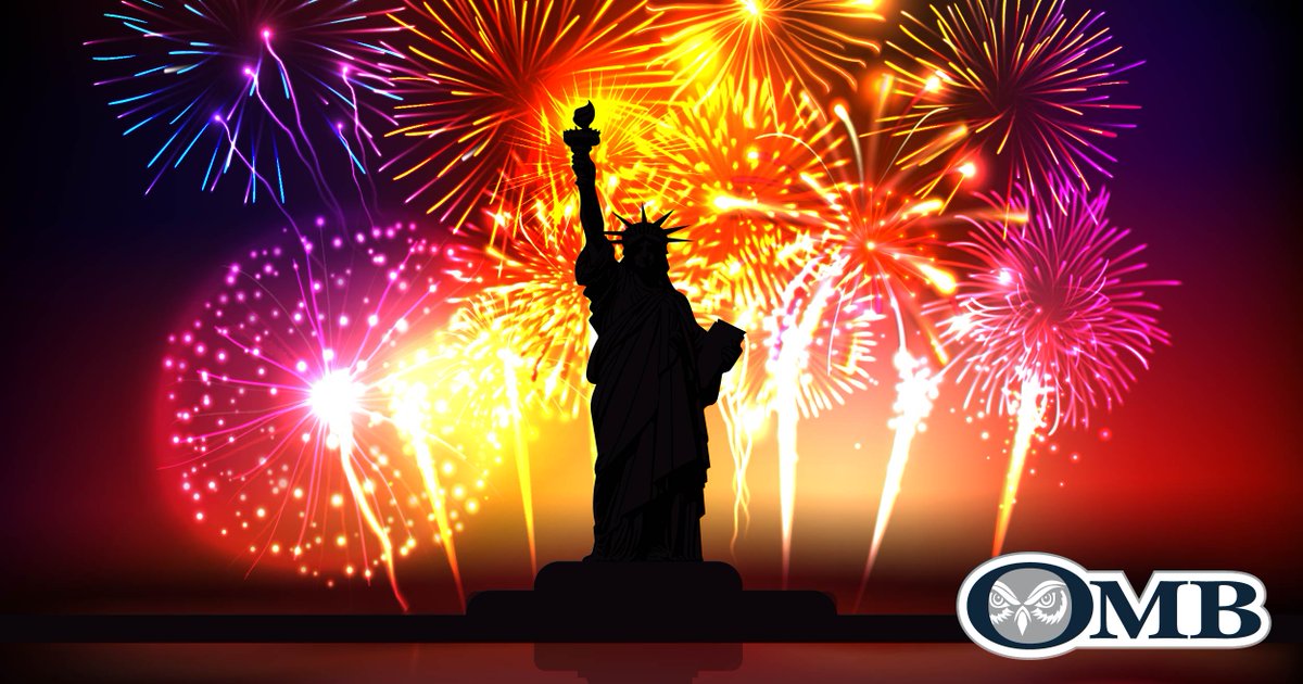 OMBbank's tweet photo. OMB joins in celebrating the anniversary of our national independence. As a friendly reminder, all OMB branches will be closed today and will resume normal business hours tomorrow, July 5th. Happy 246th birthday, America! 🇺🇸 
#OldMoBank #CommunityBanking #IndependenceDay https://t.co/H8qZD6J7lU
