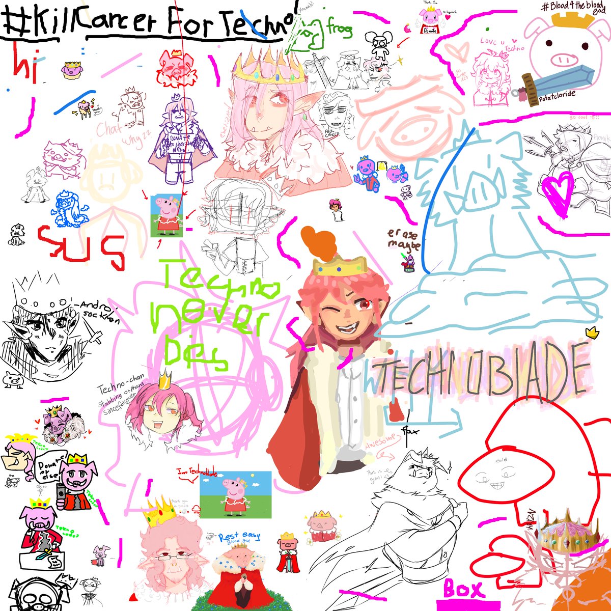 THE MURALS THAT WE DID ON THE AGGIE SEGMENTS OF THE STREM FOR OUR KING @Technothepig!!!

THANK YOU ALL TO THE WONDERFUL ARTISTS (and chat) WHO PARTICIPATED!!!!!

#technobladeneverdies #technobladefanart #KillCancerForTechno 