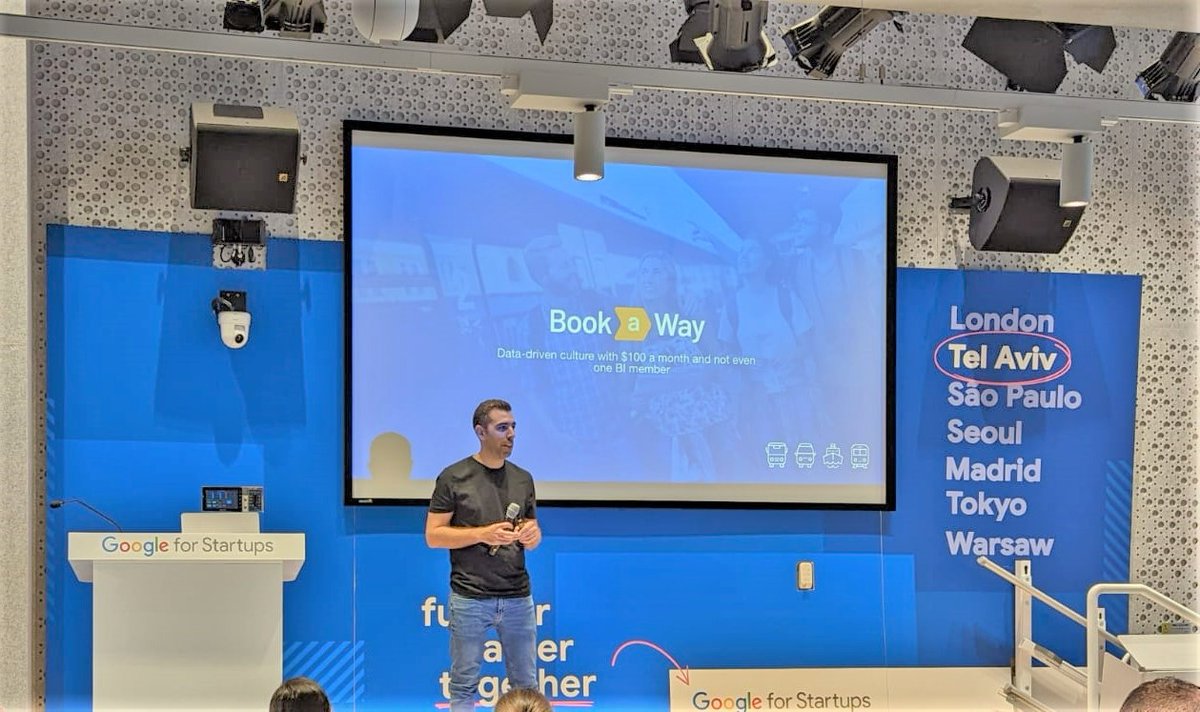 Thank you <a href="/GoogleStartups/">Google for Startups</a> for inviting <a href="/ChehmerOmer/">Omer Chehmer</a>, <a href="/BookawayGroup/">Bookaway Group</a>  COO, to share our success story when building <a href="/Bookaway/">Bookaway.net</a> and introducing our data-driven culture as one of the main enablers of our success.
Omer - You're the best! 🙌
 #datadrivendecisionmaking  #startupculture