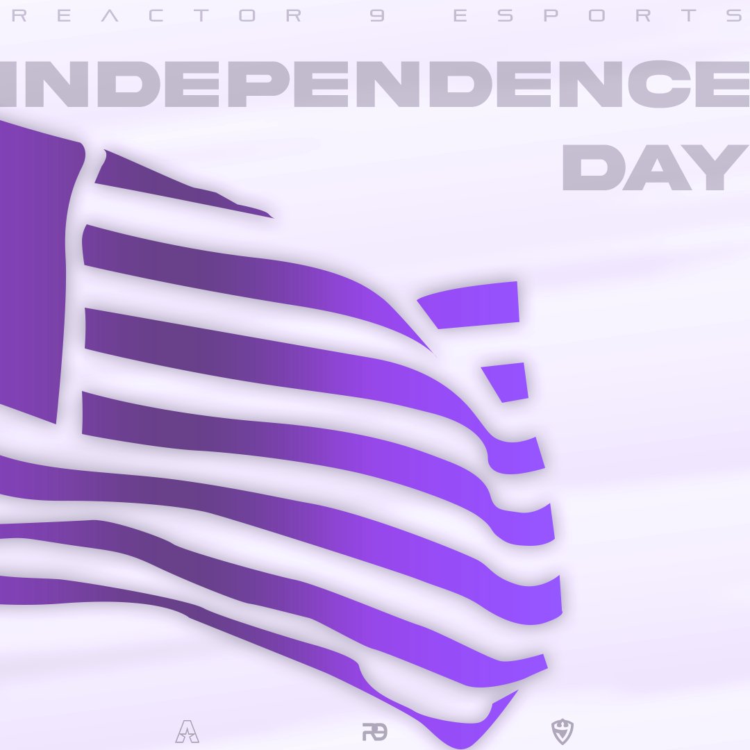Reactor9Esports's tweet photo. From all of us at #Reactor9 we want to wish you all a Happy 4th of July!
A special mention to these great organisations:
🌟 @AboveAllElseHQ
🌟 @OfficialTMyst
🌟 @POBOesports
🌟 @Akquire
🌟 @Juggernaut
Have a great holiday!
#AlwaysDeliver https://t.co/bba6uF4N39