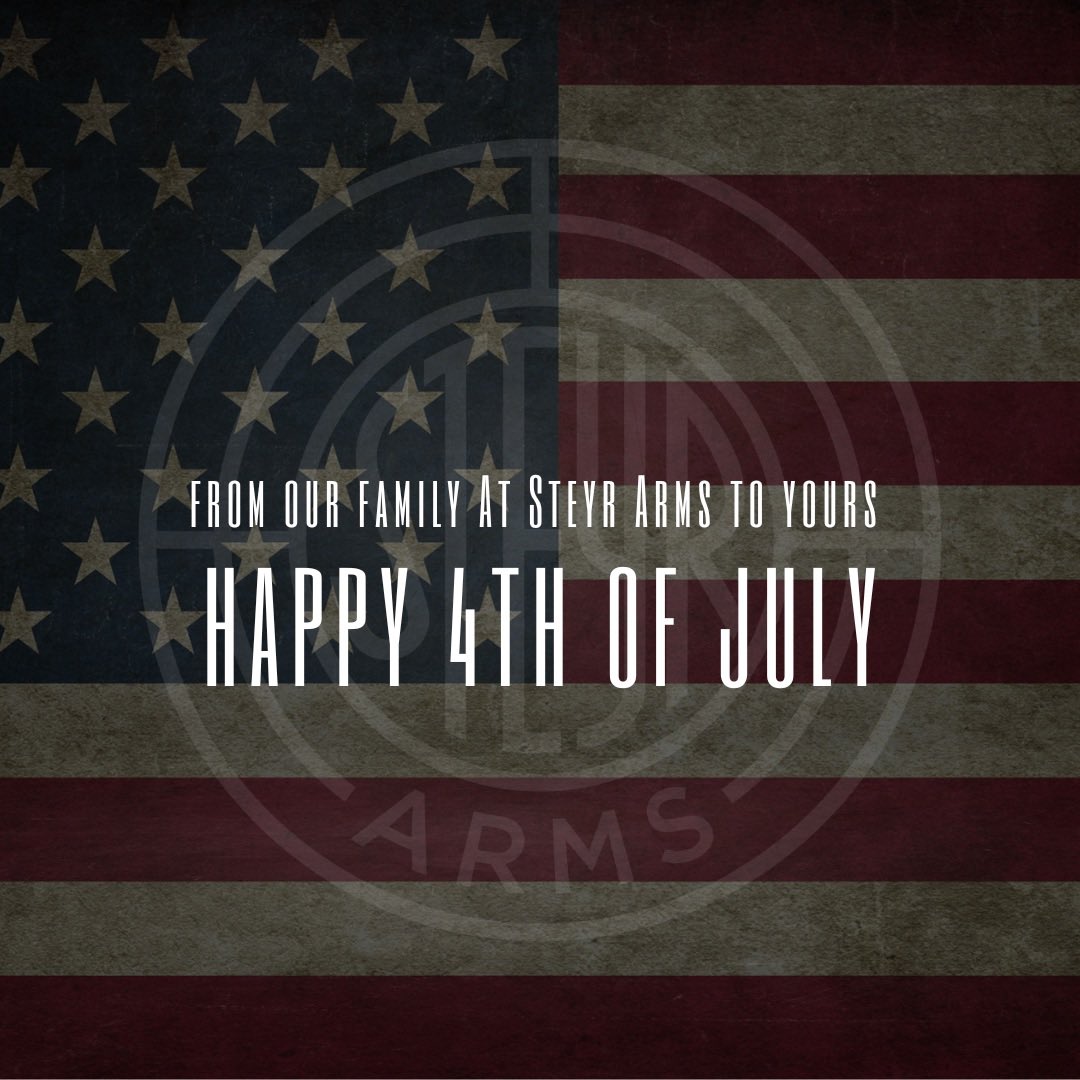 From our family at Steyr Arms to yours, Happy 4th of July! 🇺🇸 #aug #steyraug #steyrarms #fourthofjuly #freedom