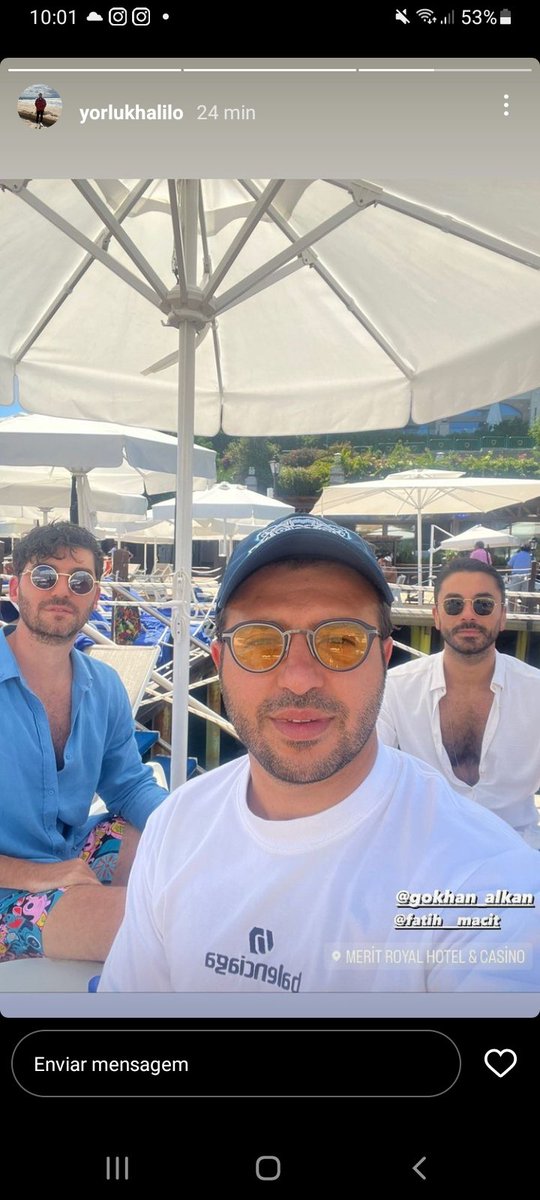 MelMart38130287's tweet photo. Halilo/ via IG Story 💫
Verão Turco☀️😎
#fatmur
#GökhanAlkan Gökhan Alkan 🐞 https://t.co/lyUGUzVwBi