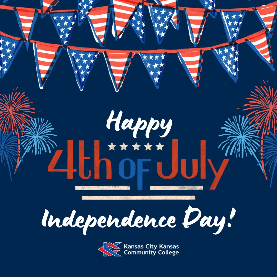 Have a fun and safe 4th of July Blue Devils! 🧨

As a reminder, all KCKCC locations will be closed today. #IndependenceDay #KCKCCProud