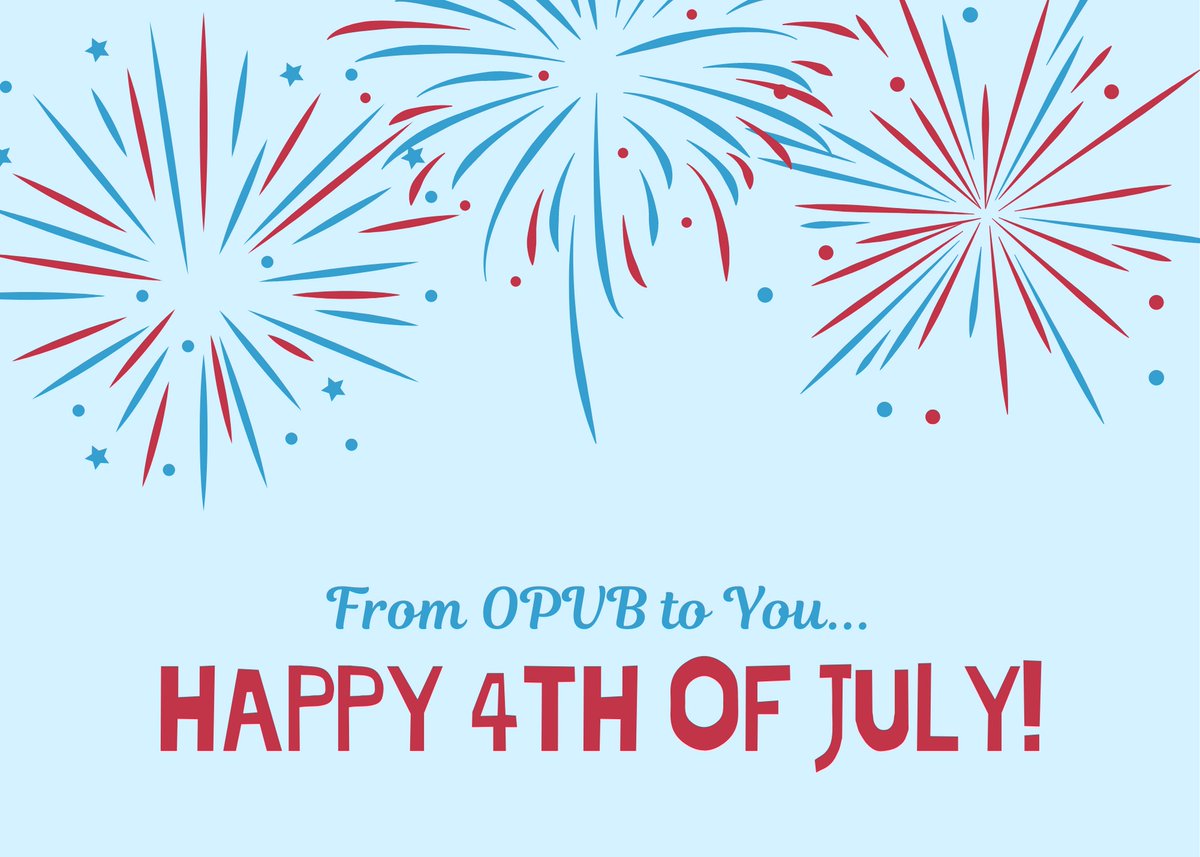Happy 4th of July! We hope you have a safe and enjoyable holiday.