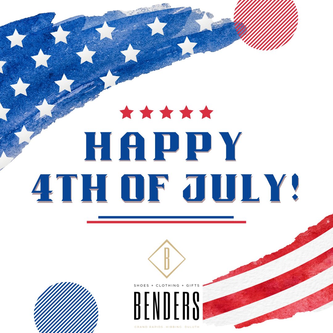 We are wishing you a safe and fun 4th of July!

Store hours today:
GR: 11-4
HIB: CLOSED
DUL: 11-4

#shopbenders #shoplocal #happy4thofjuy #independenceday