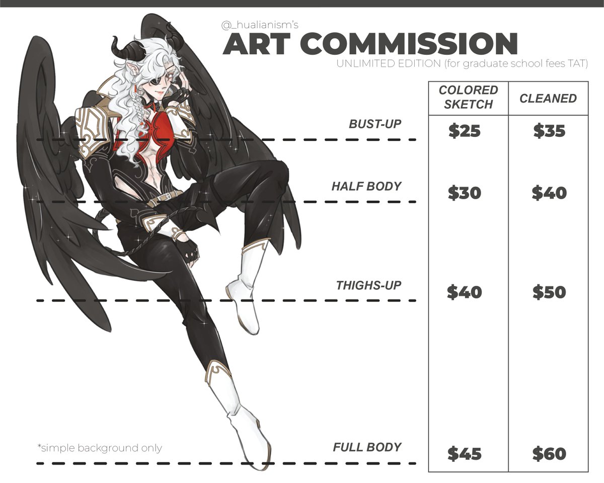 Hello!! I'm planning to apply for a graduate school at the end of the year so I'm opening commission with unlimited slots every month until I hit my goal!! Any kind of your support is meaningful to me❤️ 

more info in the reply!
#ArtCommission #commissionsopen 