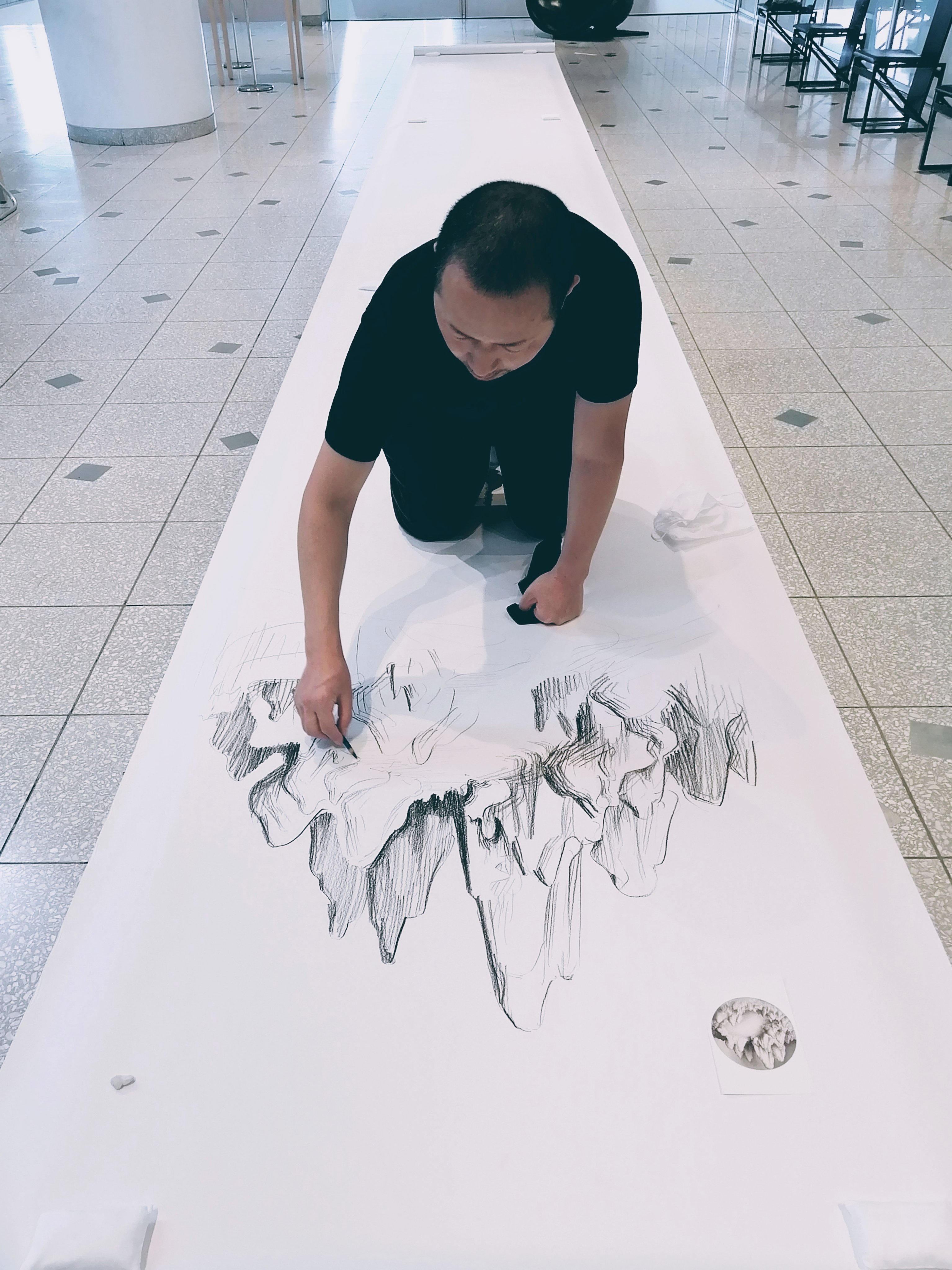 何かが隠れている油絵【緑の隠れ家】1点物の原画◇作者サイン入り