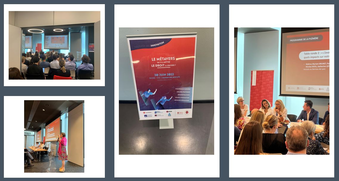 Journée de l'innovation #Métavers : Le droit à l'envers ?
Quelques photos teasing du retour en images que nous vous préparons.
#legaltechs #avocatslyon
@Avocatslyon